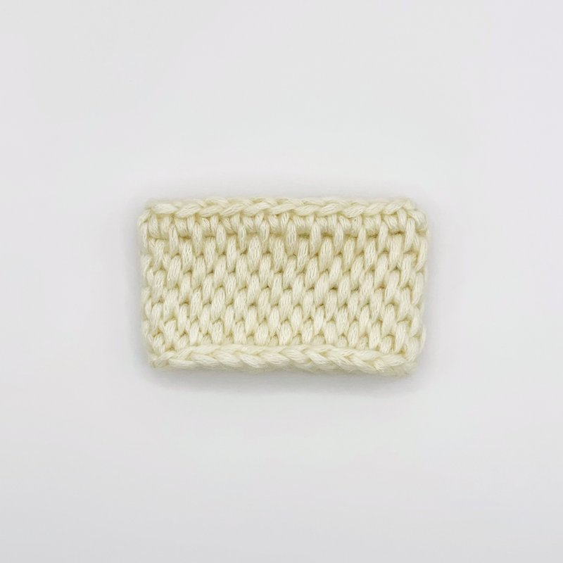 Bulky yarn cup sleeve - beige cream - 其他 - 聚酯纖維 卡其色