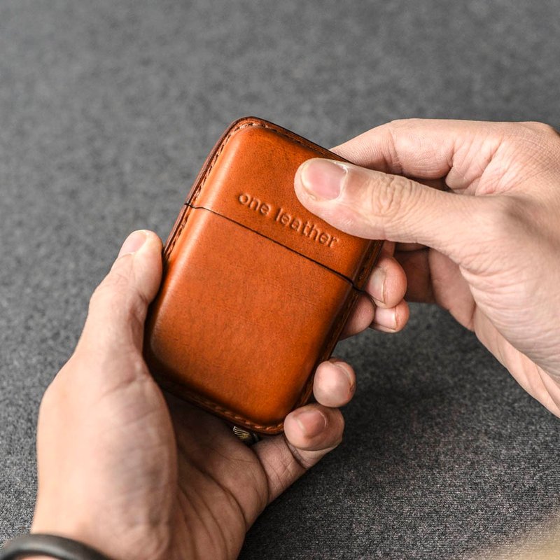 กรณีบุหรี่ cowhide ดำขำผักที่ทำด้วยมือ 11 การออกแบบเดิมสร้างสรรค์ของขวัญ - กล่องเก็บของ - หนังแท้ สีนำ้ตาล