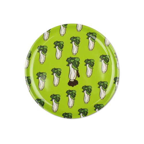 故宮精品 故宮多用途點心盤 - 翠玉白菜綠 (二入)