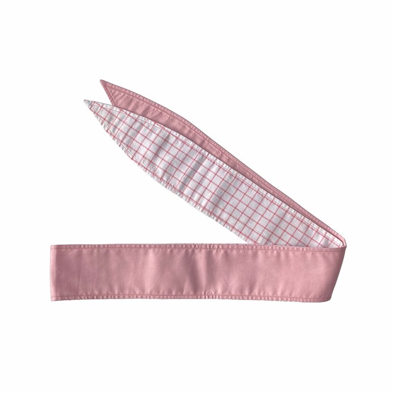 Strawberry Milkshake - Self-Tie Handmade Hairband - Headbands - Cotton & Hemp Pink