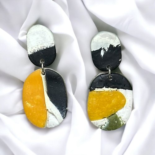 good-bowl-gold STM15 | Polymer Clay Earrings | Snow on The Moon Collection