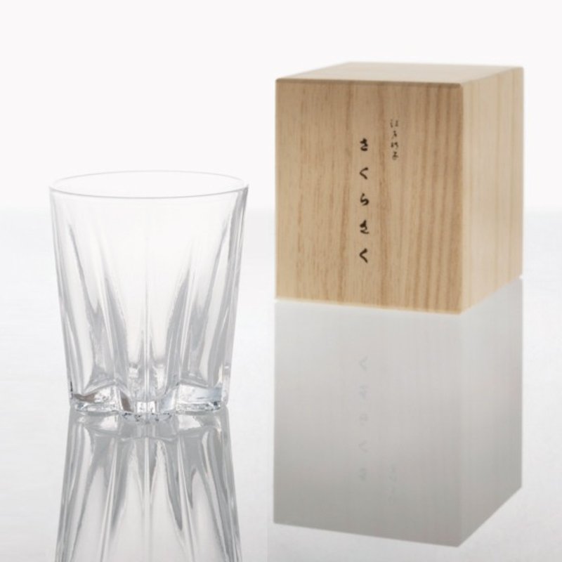 260cc【日本櫻花祭】(透明) SAKURASAKU櫻花對杯 威士忌杯 - 酒杯/酒器 - 玻璃 白色