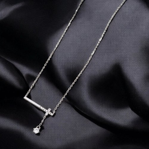 Giftest Jewelry 禮悟 Giftest 純銀鍍18K金/光十架-銀 可洗澡抗敏基督教十字架項鍊N97