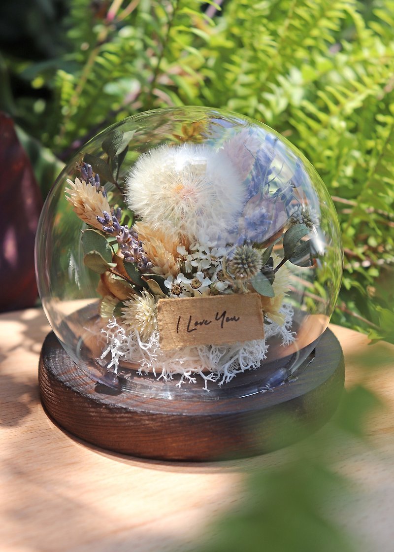| Customized Gifts| - From Afar - Dandelion Immortal Glass Ball - ช่อดอกไม้แห้ง - พืช/ดอกไม้ สีนำ้ตาล
