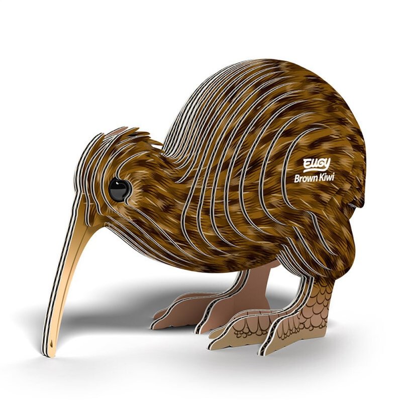 EUGY 3D坑紙拼圖-【鳥類】091 布朗奇異鳥 | 2023新款 | 立體拼圖 - 拼圖/砌圖 - 紙 咖啡色