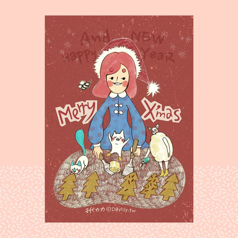 聖誕快樂 X'mas | 明信片 - 卡片/明信片 - 紙 紅色