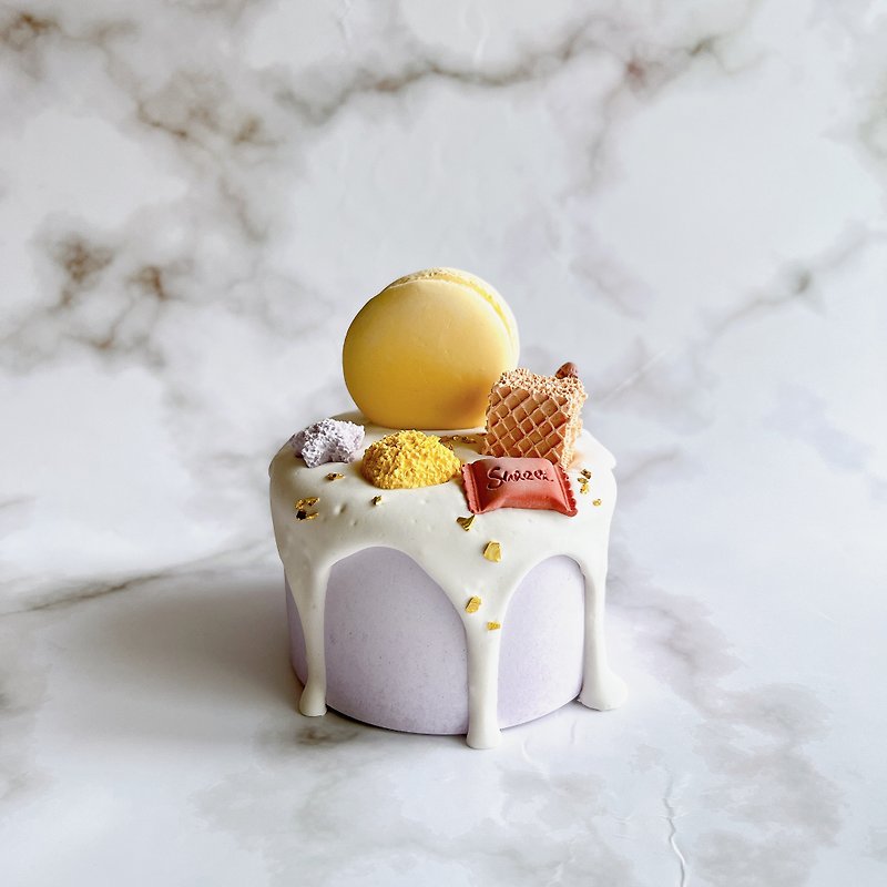 Simulation dessert cake birthday cake gift Stone diffuser stone plaster macaron cake - น้ำหอม - วัสดุอื่นๆ สีม่วง