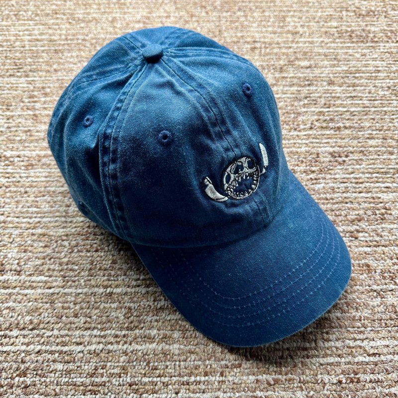 スティッチ ベースボールキャップ - ロックンロール スティッチ - スティッチ デニム ベースボールキャップ (ネイビー) - 帽子 - その他の素材 