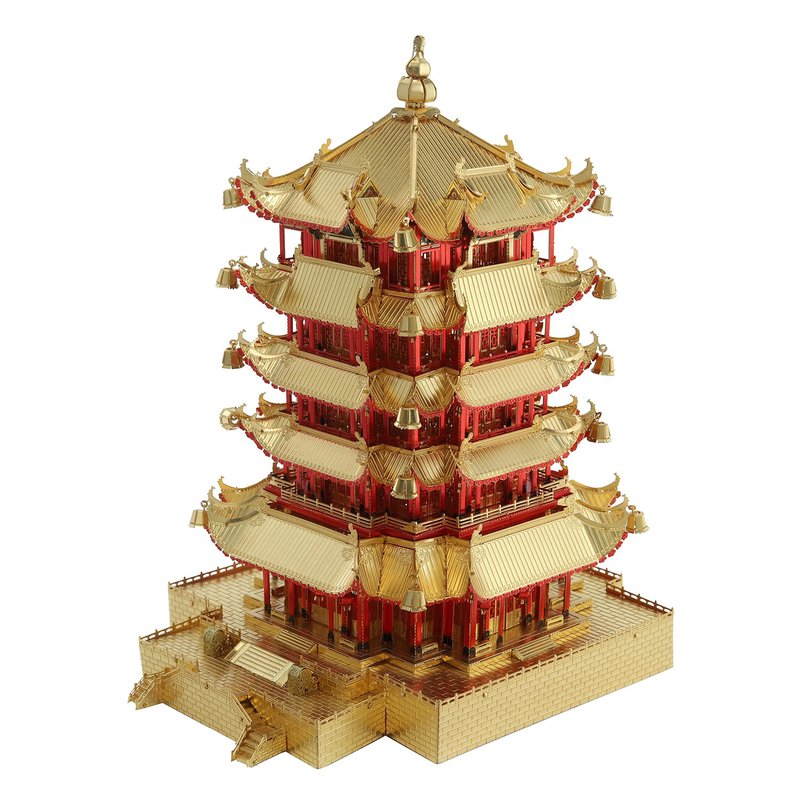 YELLOW CRANE TOWER (Large) - เกมปริศนา - ทองแดงทองเหลือง หลากหลายสี