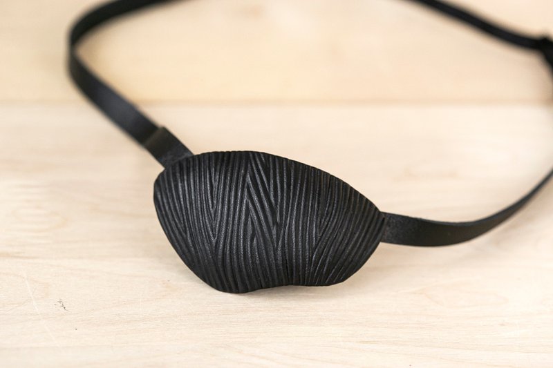 Leather Eye Patch | Slim Eye Patch | Small Eye Patch | Black Eye Patch - 眼罩 - 真皮 