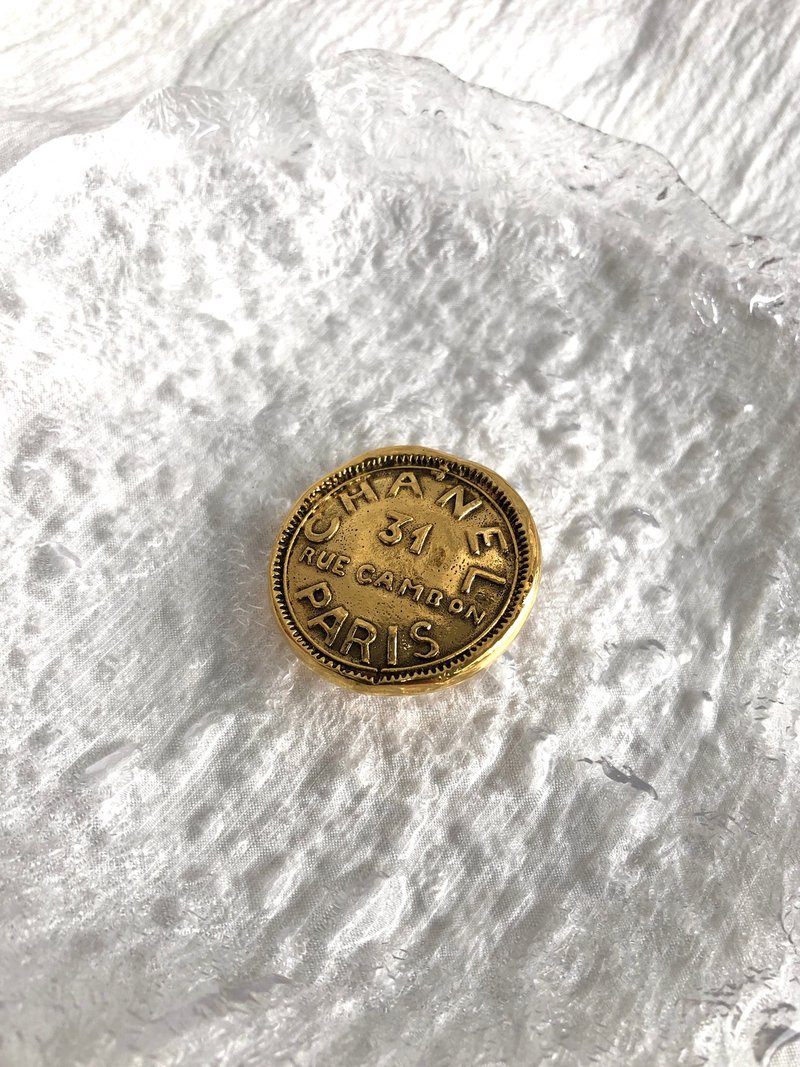 【 日本直送　名牌中古包 】CHANEL シャネル カンボンライン ブローチ ゴールド vintage ヴィンテージ オールド sb6gi2 - 胸針 - 其他材質 金色