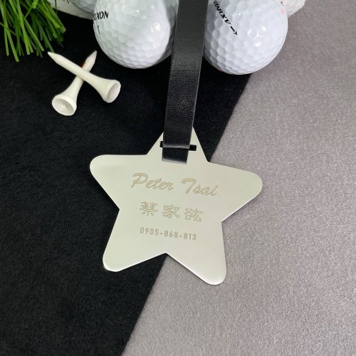 Fulgor 富狗 【FulgorJewel】客製化高爾夫球袋姓名牌 星星造型 行李箱姓名牌