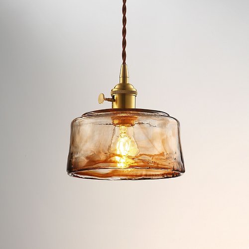 塵年舊飾 【塵年舊飾】懷舊銅製玻璃吊燈PL-1729附LED 6W燈泡