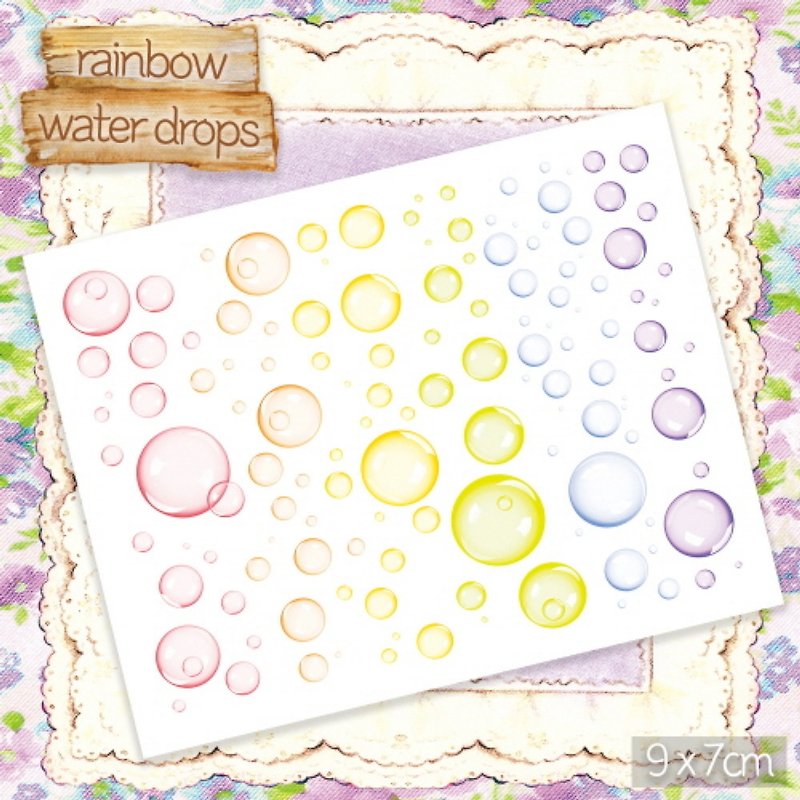 Rainbow Water Drop (honne market) - สติกเกอร์ - กระดาษ หลากหลายสี