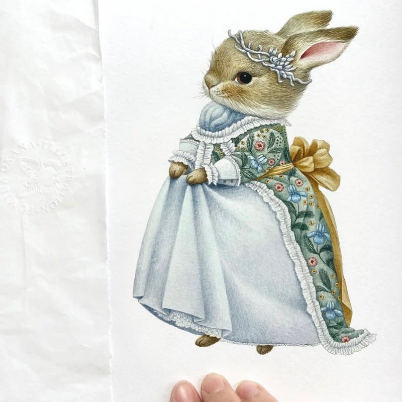 Bunny Princess - Wall Décor - Paper Blue