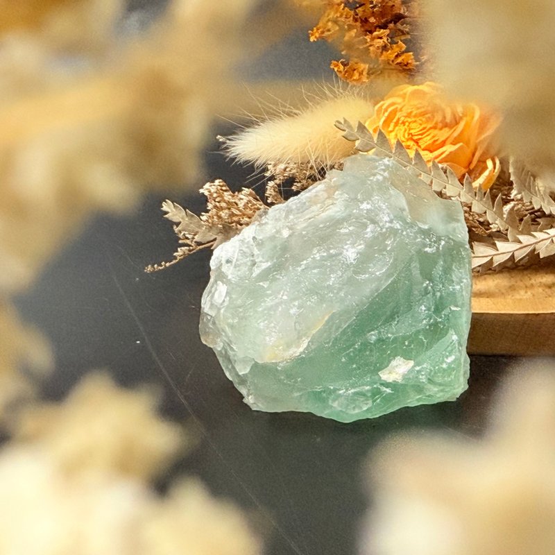 綠螢石礦標 翠綠 水色 彩虹光 山形 銀132 - 擺飾/家飾品 - 水晶 多色