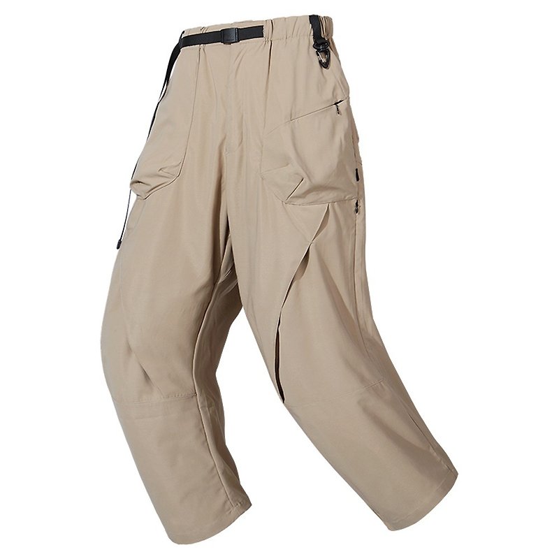Wing loose-leaf air supply system multifunctional trousers functional outdoor hiking breathable casual pants - กางเกงขายาว - วัสดุอื่นๆ สีกากี