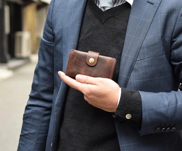 Fold Out Square Coin Purse - Choice of Brown or Black - Etsy