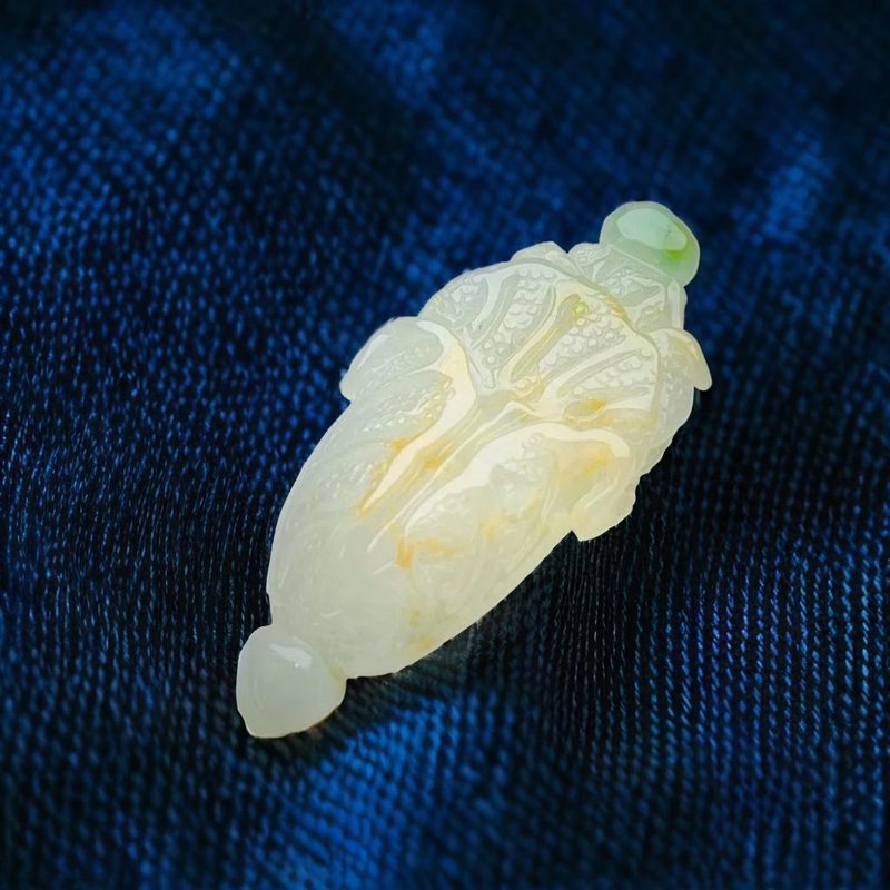 【廣納百財】冰種三彩翡翠白菜項鍊 | 天然緬甸玉A貨翡翠 | 送禮 - 吊飾/掛飾 - 玉石 多色