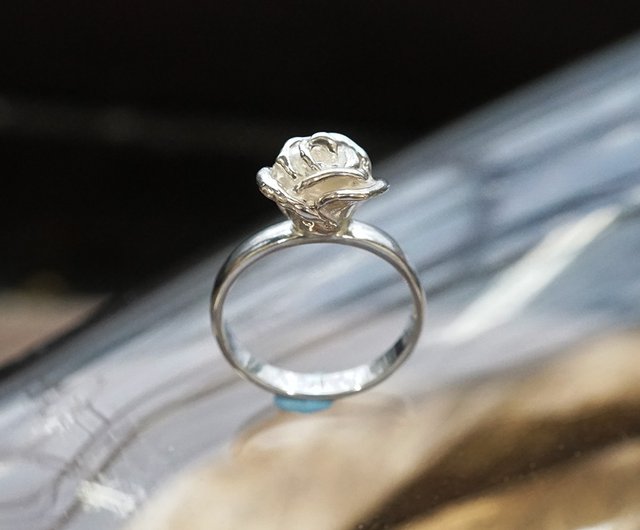 Sterling Silver Hand Carved Lotus Flower Ring Sterling Silver Hand Carved Lotus Flower Ring