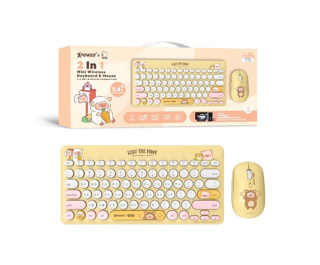 XPower x 豚の缶詰 ルル KB6 ワイヤレス キーボードとマウス セット