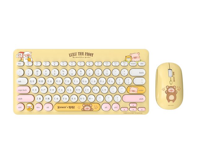 Luuちゃん　キープ XPower x 豚の缶詰 ルル KB6 ワイヤレス キーボードとマウス セット
