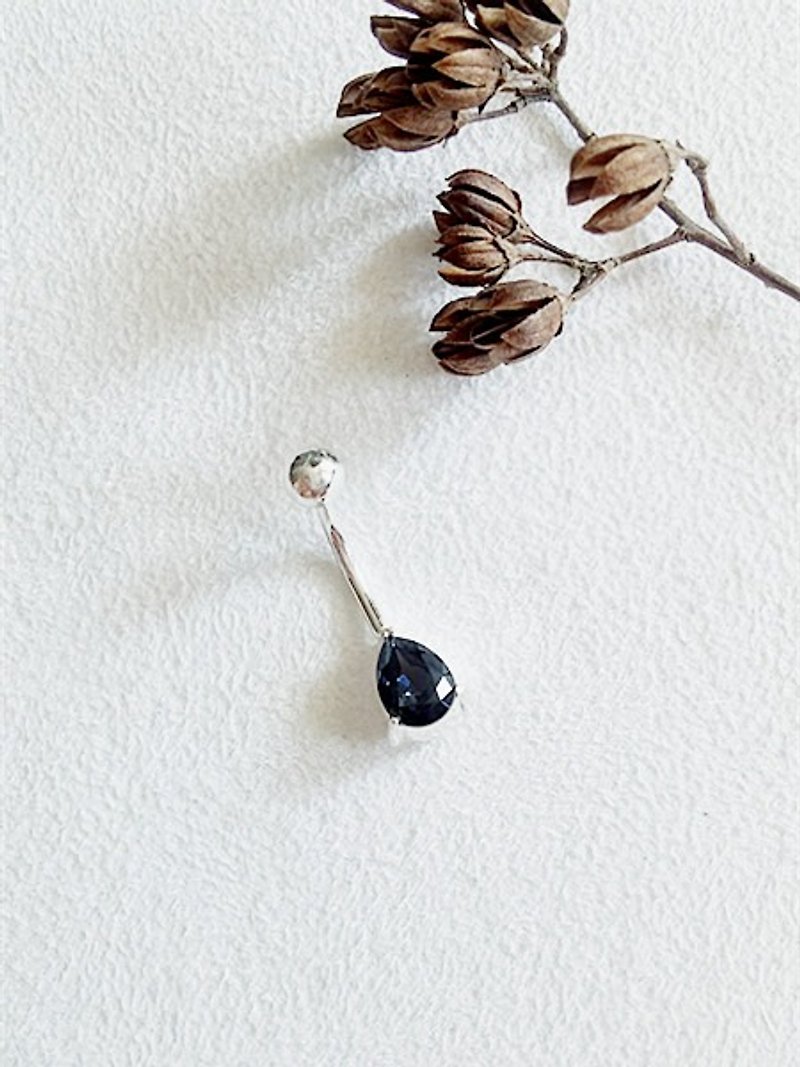 Belly ring Water droplets Deep Blue Sterling Silver - Other - Sterling Silver Multicolor