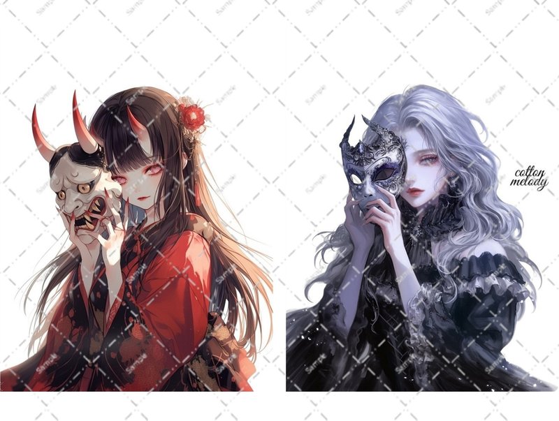 original sticker no.5643 人物ステッカー オリジナルステッカー 人物ステッカー 女の子ステッカー オリジナル人物ステッカー - 貼紙 - 紙 