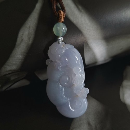 翡翠百貨 jade store 天然緬甸紫翡翠吊墜 | 蜥蜴如意 | A貨翡翠玉器