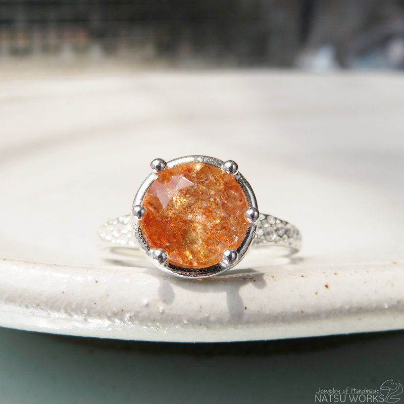 Sunstone Ring - แหวนทั่วไป - เครื่องเพชรพลอย สีส้ม