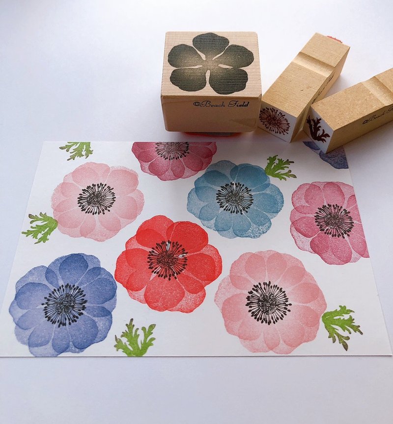 Anemone stamp 3-piece set - ตราปั๊ม/สแตมป์/หมึก - วัสดุอื่นๆ 