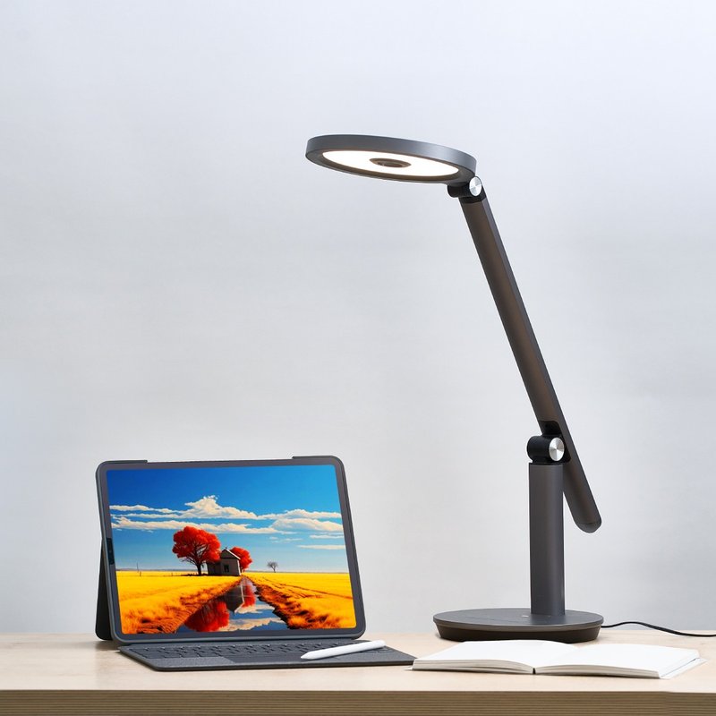 Hi-light full spectrum│Uniform light, the highest level smart dual light source│TITAN LED eye protection desk lamp - Lighting - Other Metals Gray