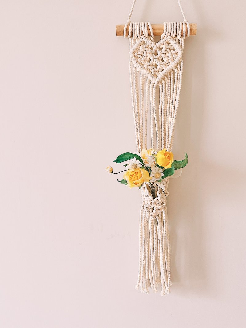 macrame love collection-love wall hanging. You can put bouquets or photos. Cards - Items for Display - Cotton & Hemp White