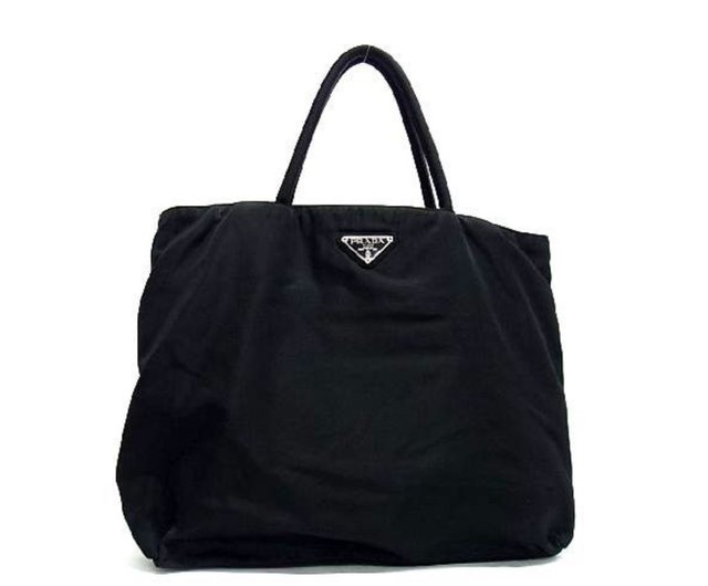 【美品】プラダ トートバッグ 2way ショルダー ナイロン 大容量 ブラック プラダ PRADA ナイロン2Wayトートバッグ ブラック ナイロン レディース