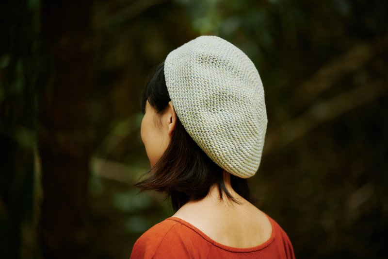 Wool blend beret - Mint Green - Hats & Caps - Wool Green