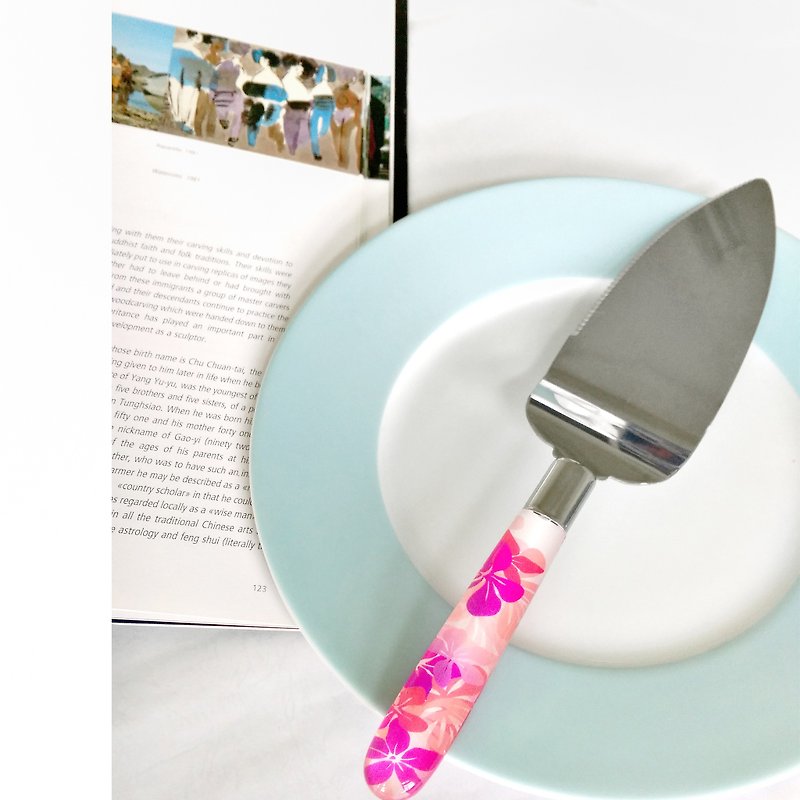 First chopsticks in Taiwan. Summer flower cake knife. 2 colors in total - Cutlery & Flatware - Other Metals Pink