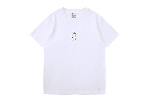 Incense harbour Incense Harbour 美國純棉 樹上的鴿子圖案 無縫白T-shirt T恤