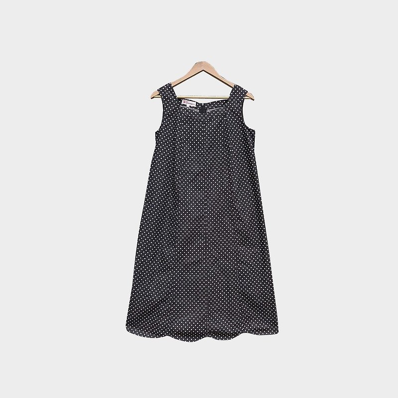 Ancient sleeveless black and white little dress 062 - ชุดเดรส - เส้นใยสังเคราะห์ สีดำ