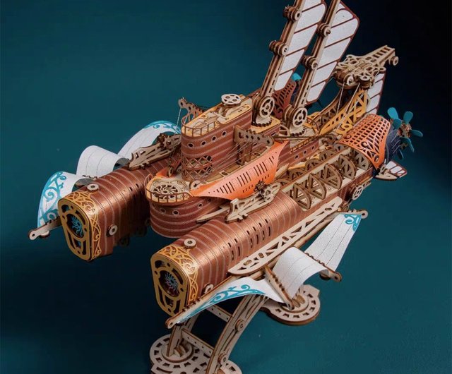 ファンタジー宇宙船模型 木製 宇宙船 アセンブリモデルキット おもちゃ Amazon | 模型 ファンタジー宇宙船模型 木製 宇宙船 アセンブリ