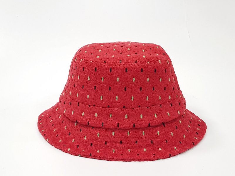 英式圓盤紳士帽-  可口草莓紅 #毛料 #限量 #秋冬 #禮物 #保暖 - 帽子 - 其他材質 紅色