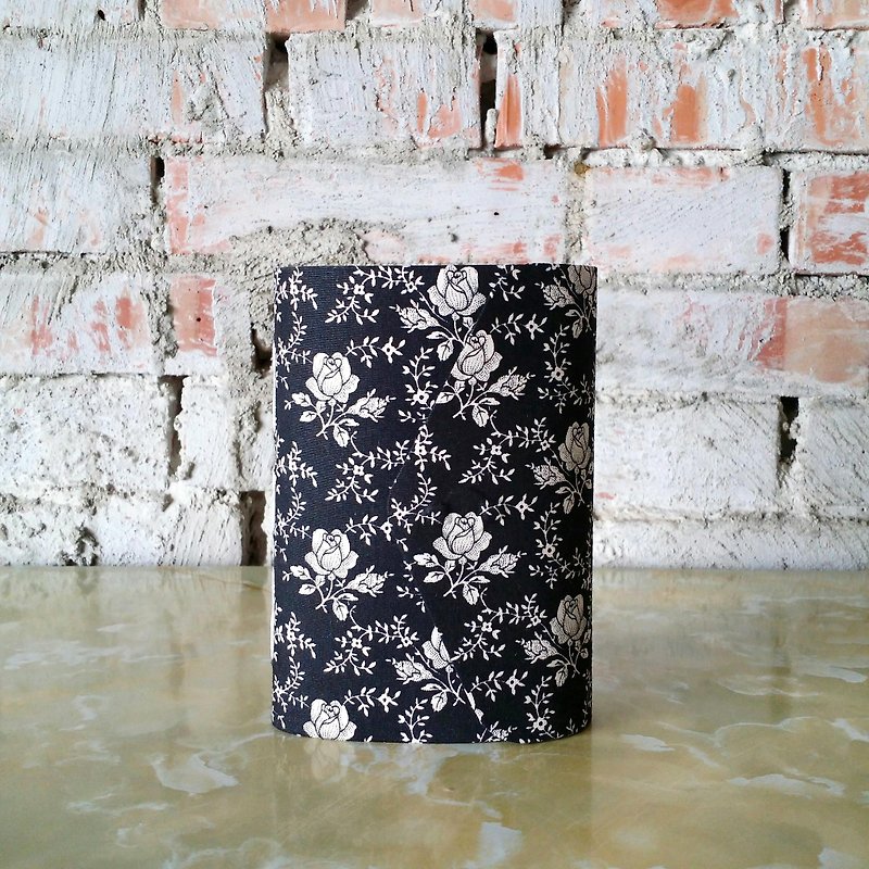 Black Rose Hand book _ French cross stitch / wire-bound book cloth / paper products / phase / Notebook / Laptop Hand - Notebooks & Journals - Paper Black