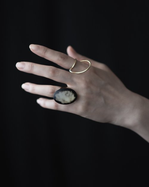 cuff-if Galaxy volume ring /Moon/ full moon 満月 gold/silver925 戒指 日本戒指