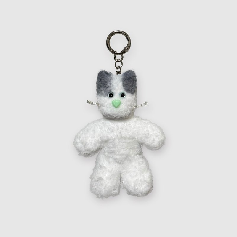 Gray mix cat keyring - 鑰匙圈/鑰匙包 - 壓克力 灰色