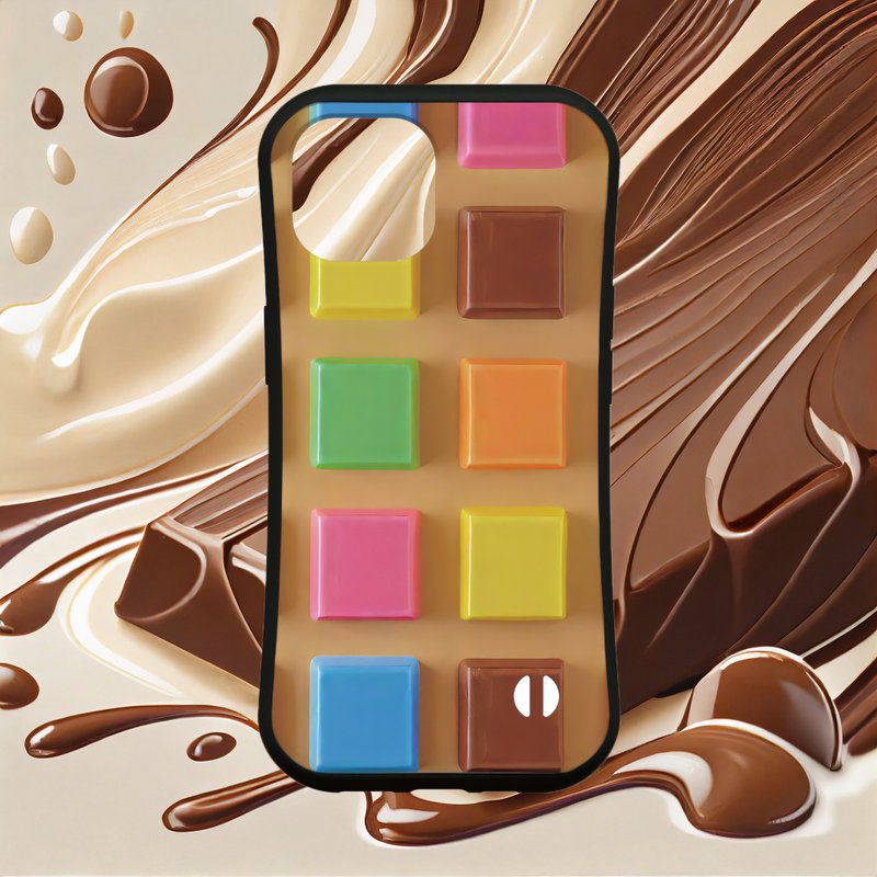 チョコレートの誘惑 グリップケース【C-3】　iPhone各機種対応 - 手機殼/手機套 - 其他材質 咖啡色