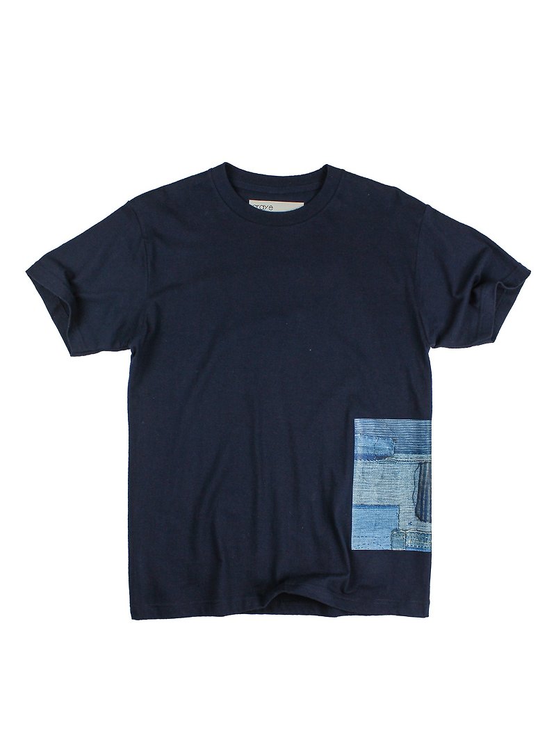 BoroBoro Cotton T-Shirt - Men's T-Shirts & Tops - Cotton & Hemp Blue