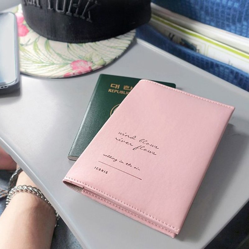 ICONIC 金釦對折護照短夾-甜美粉,ICO52620 - 護照套 - 人造皮革 粉紅色