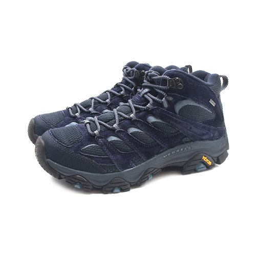 米蘭皮鞋Milano MERRELL(男)MOAB 3 MID GORE-TEX防水登山中筒鞋 男鞋-深藍
