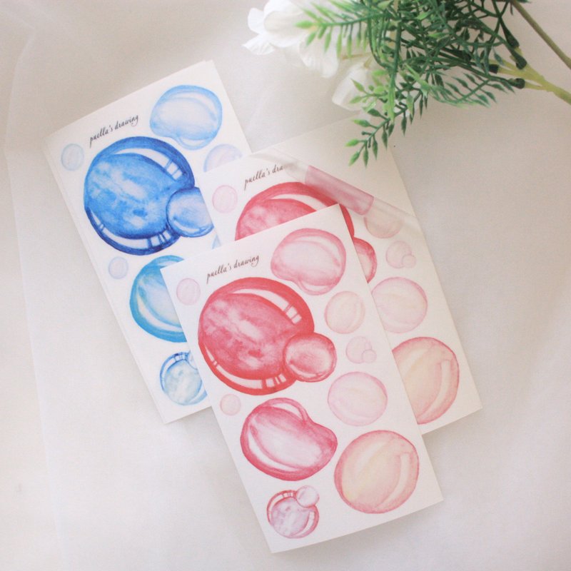 puella_Sensitive sticker_drawing water drop - 貼紙 - 紙 