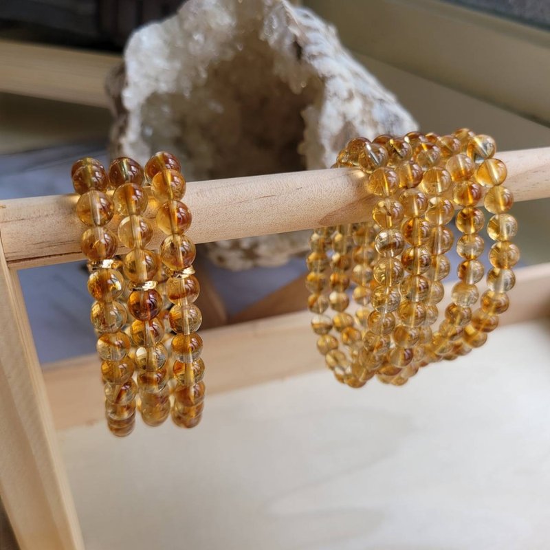 Merchant's Stone citrine/lucky bracelet (2 styles) environmentally friendly packaging - Bracelets - Crystal 