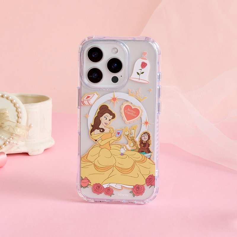 Disney公主-貝兒款抗黃防摔MagSafe iPhone手機殼 - 手機殼/手機套 - 塑膠 透明